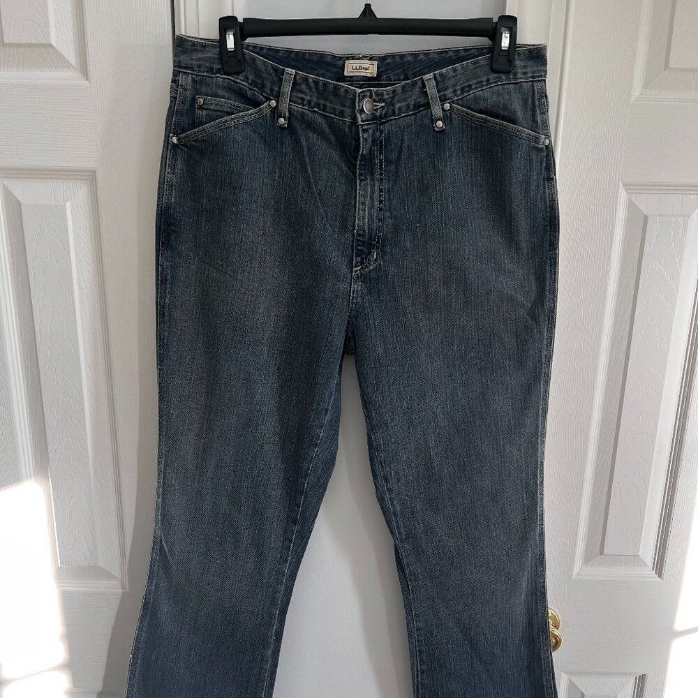 Vintage LL Bean Bootcut/Flare Jeans Sz 16T Medium Rinse
